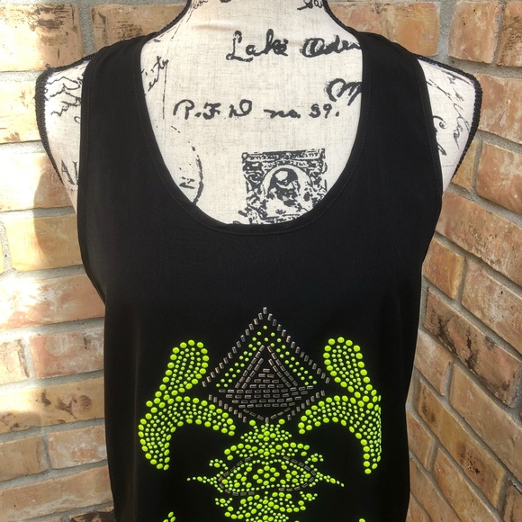 Beaded Racerback Hi Lo Tank - Picture 2 of 9